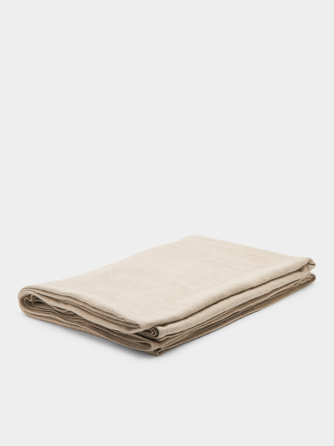 Libeco - Hudson Belgian Linen King-Size Bed Blanket (130in/3.3m) - Beige - ABASK