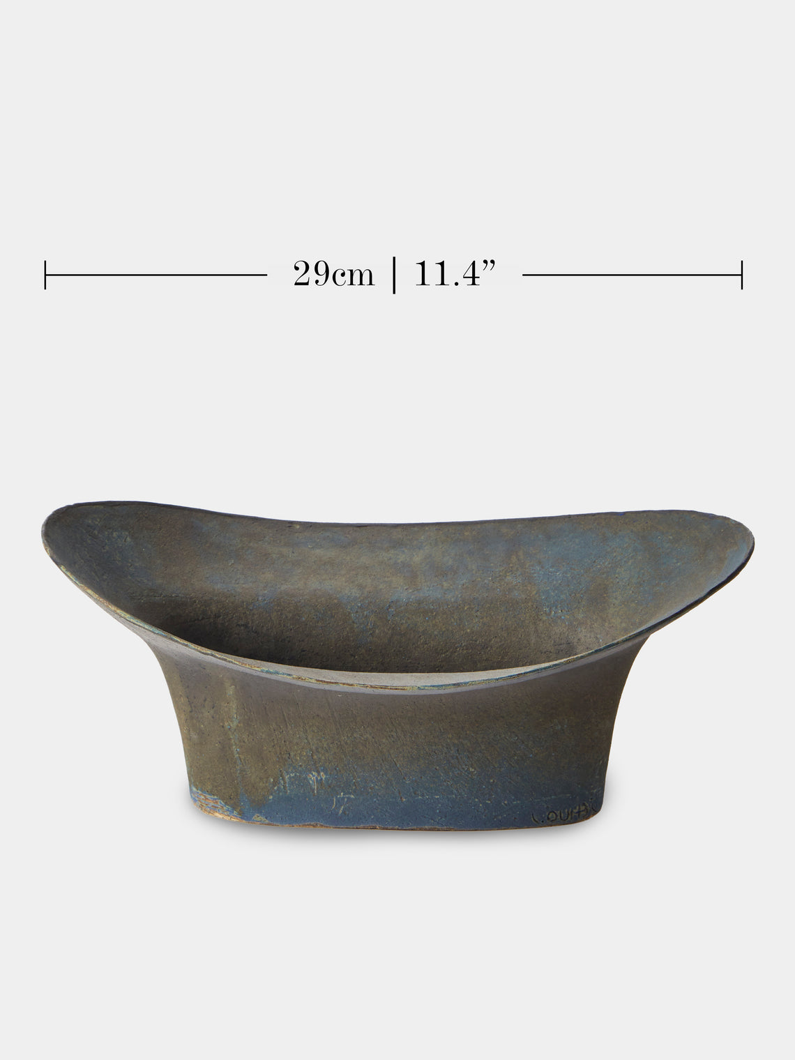 Linda Ouhbi - 09/2025 Hand-Built Stoneware Vase (14.5in/37cm) - Blue - ABASK