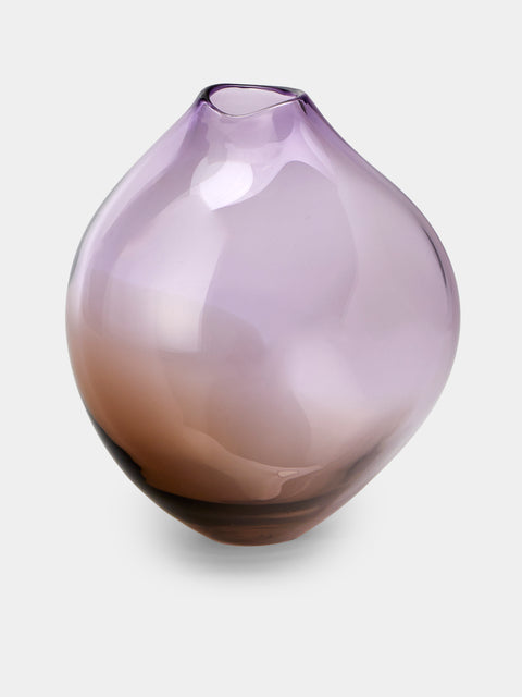 Michele Oberdieck - Pomello Hand-Blown Vase (9in/22.5cm) - Purple - ABASK - 
