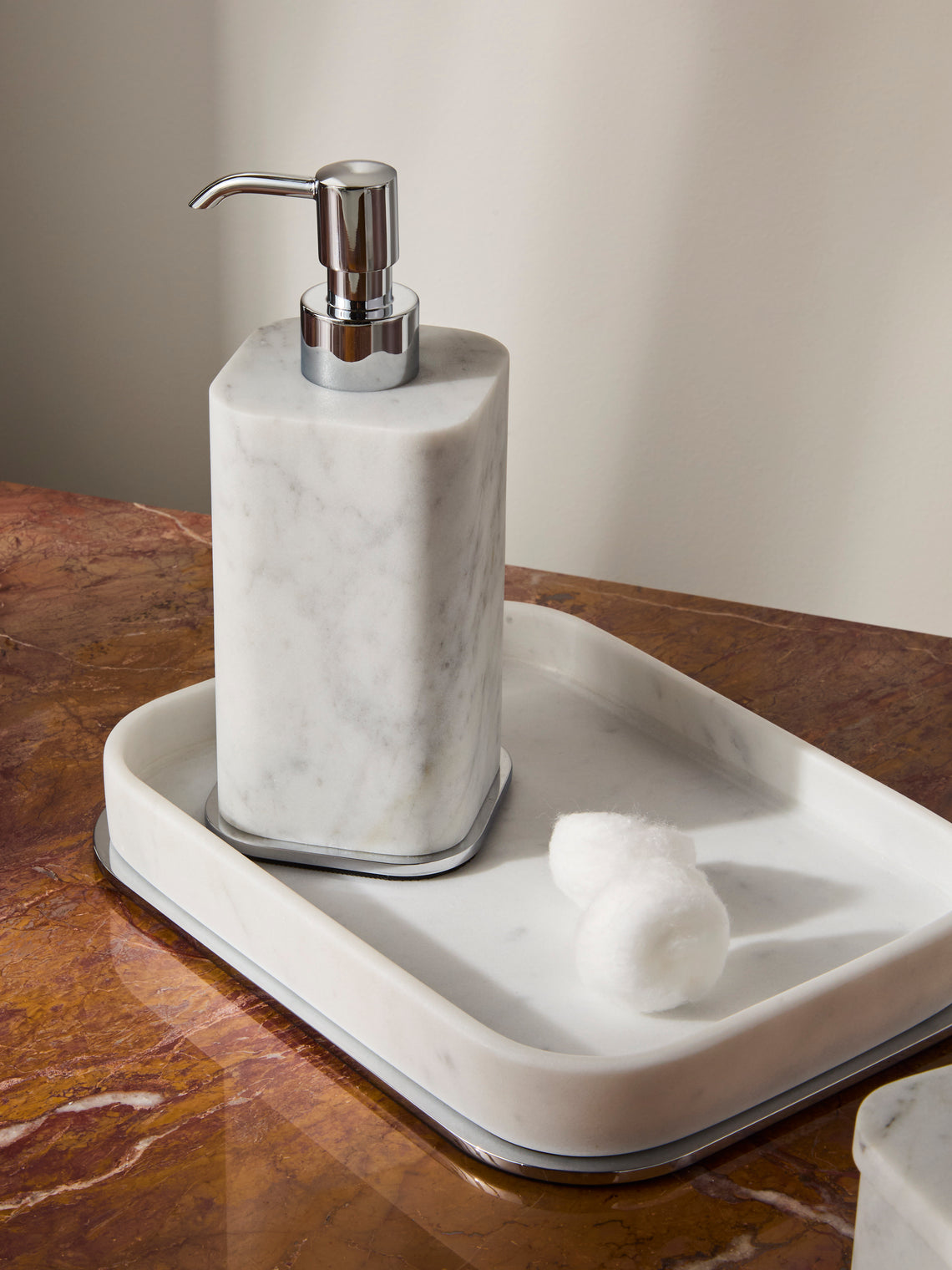 Giobagnara - Polo Marble Soap Dispenser - White - ABASK