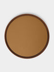 Giobagnara x Poltrona Frau - Walnut Medium Round Tray with Leather Inlay -  - ABASK - 