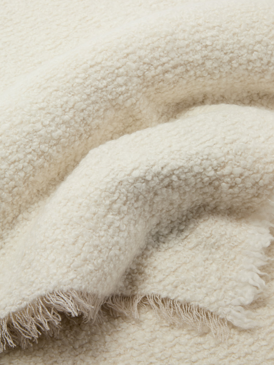 Alonpi - Region Cashmere Throw (82.5in/2.1m) - White - ABASK
