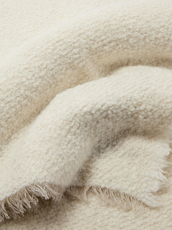 Alonpi - Region Cashmere Throw (82.5in/2.1m) - White - ABASK