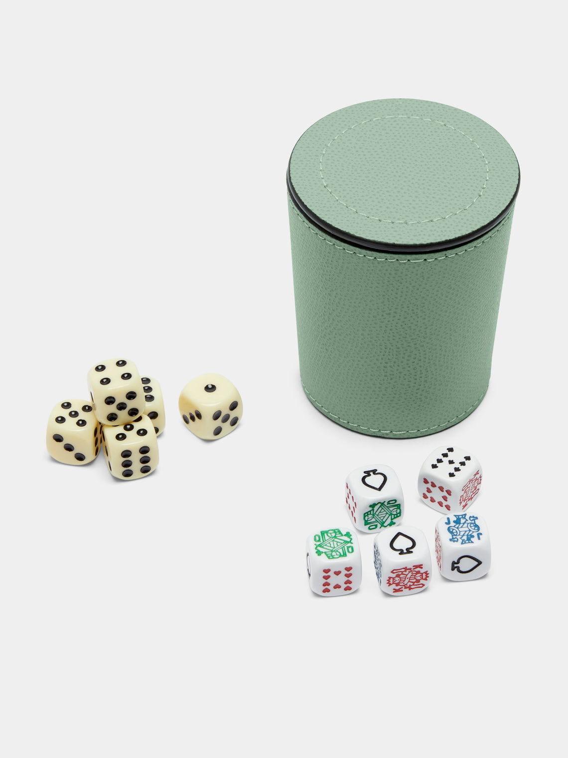 Giobagnara - Leather Dice Cup - Light green - ABASK