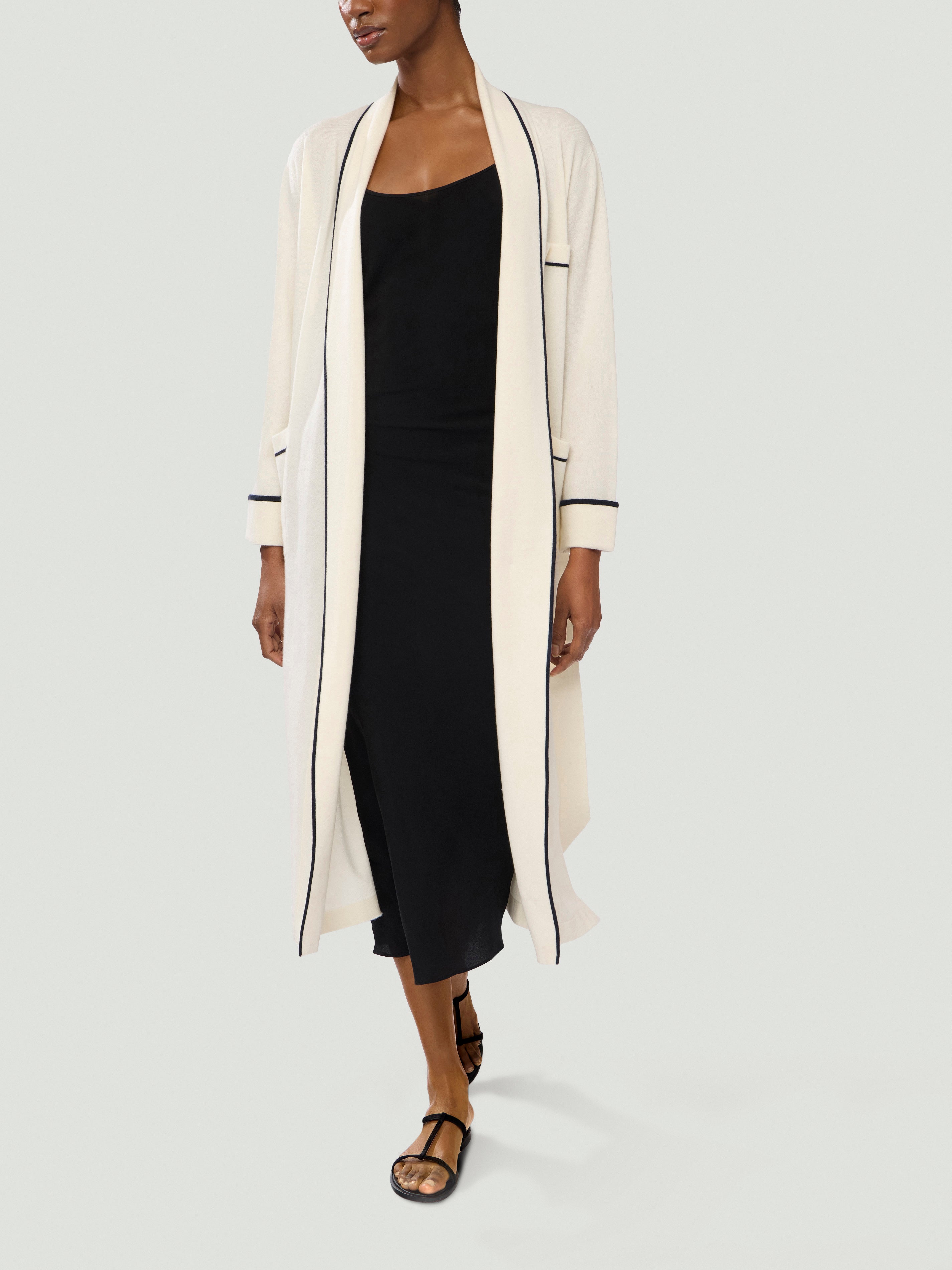 Goat Robe Cream Women's Sloane Baby Goat Cashmere Robe by Arch4 | ABASK