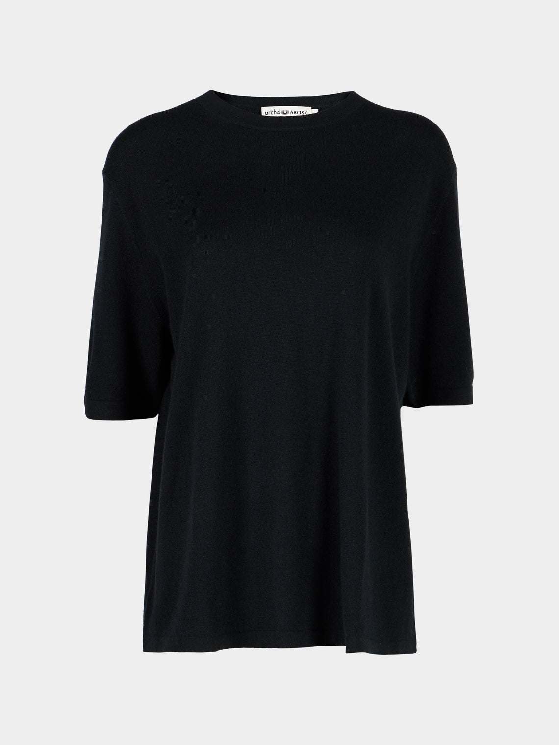 Arch4 - Golden Baby Goat Cashmere Oversized T-Shirt | Size: S - Black - ABASK - 