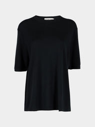 Arch4 - Golden Baby Goat Cashmere Oversized T-Shirt | Size: S - Black - ABASK - 
