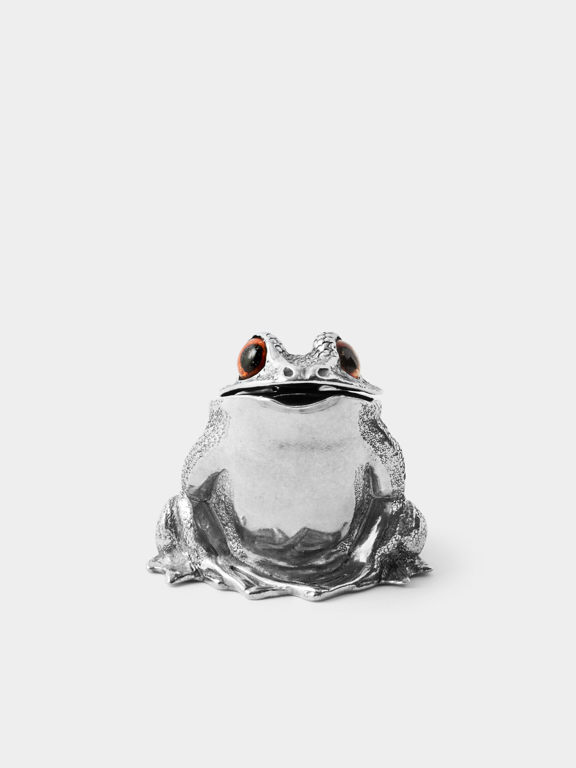 Au Bain Marie - Frog Pewter Mustard Jar - Silver - ABASK - 
