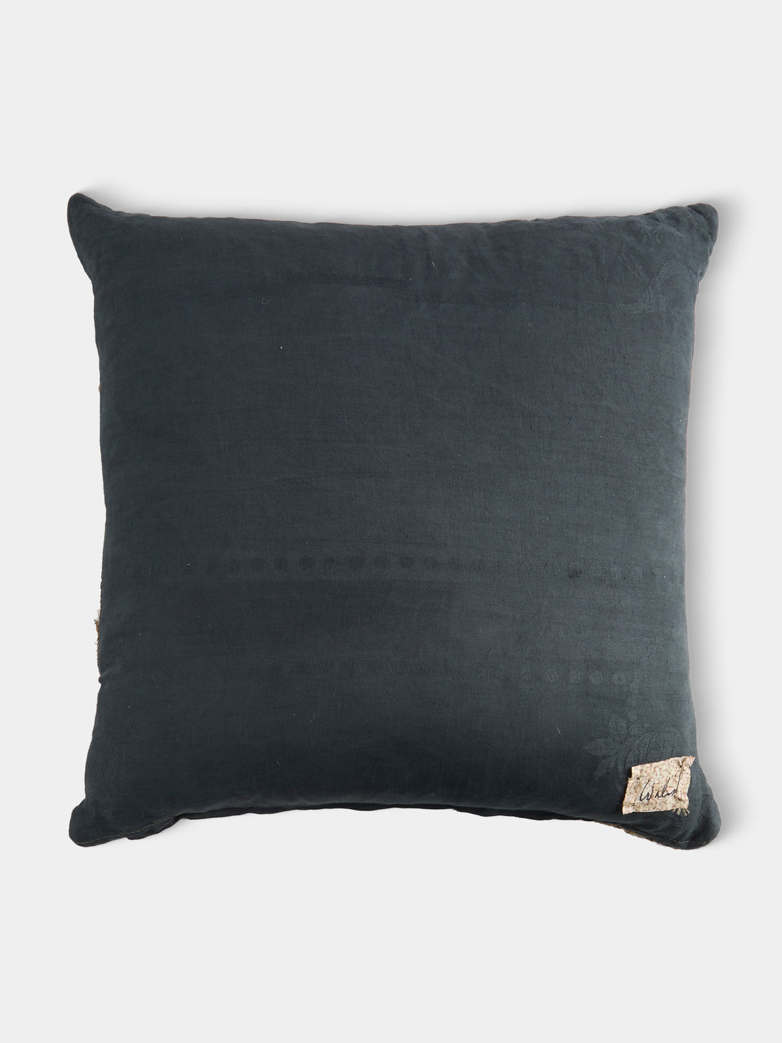 By Walid - 19th-Century Victorian Silk Patchwork Linen Cushion (21in/54cm) - Multiple - ABASK