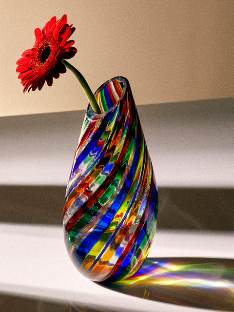 Antique and Vintage - 1950s NasonMoretti Aventurine Glass Vase (8in/21cm) - Multiple - ABASK