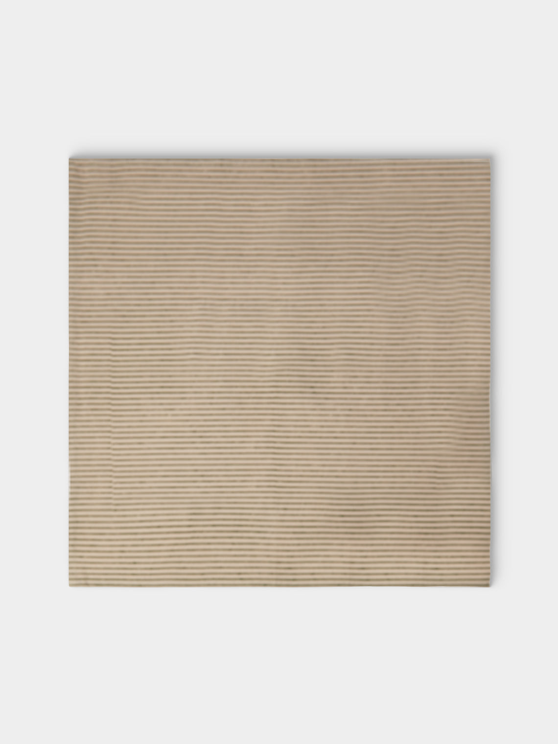 Chamois - | Set of 8 | Stripe Block-Printed Cotton Napkins - Green - ABASK