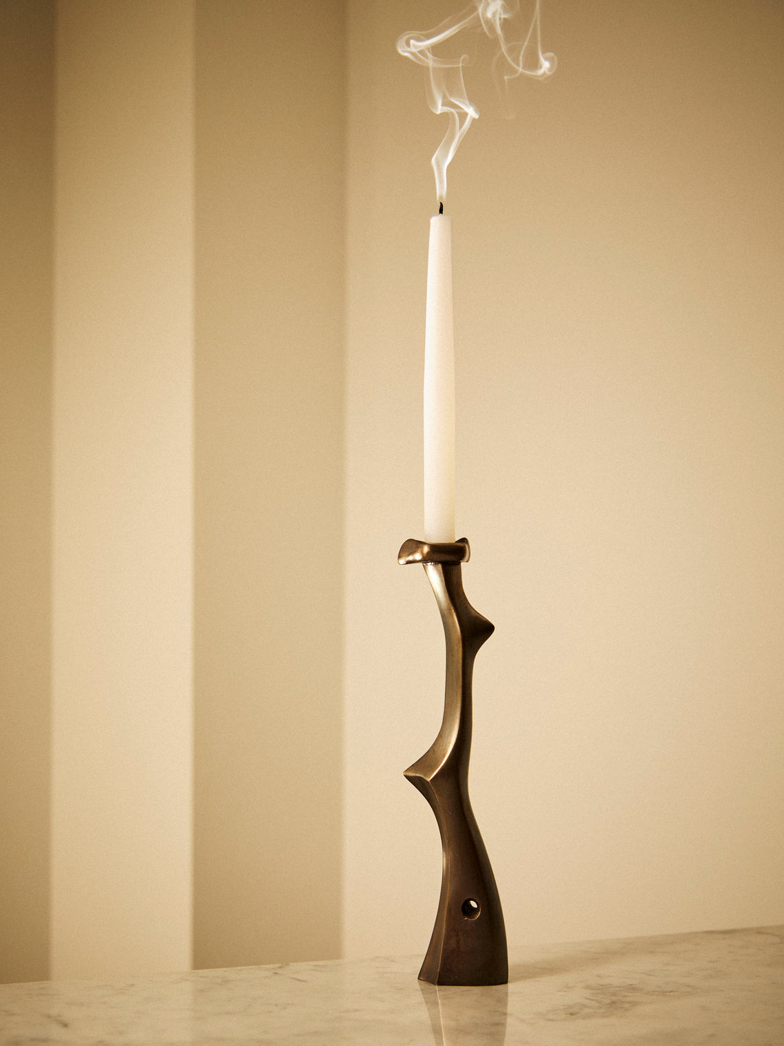 Shaha Raphael - Coven 03 Hand-Cast Brass Candle Holder - Brown - ABASK