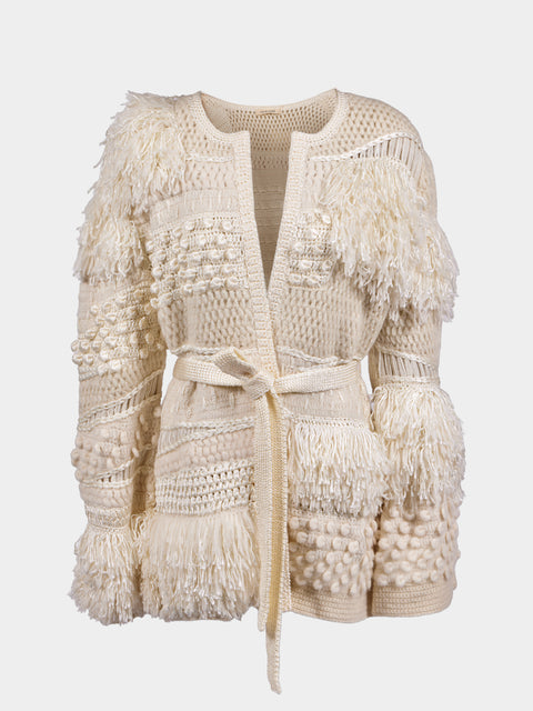 Heirlome - Vida Silk and Cashmere-Blend Cardigan | Size: XS - Cream - ABASK - 