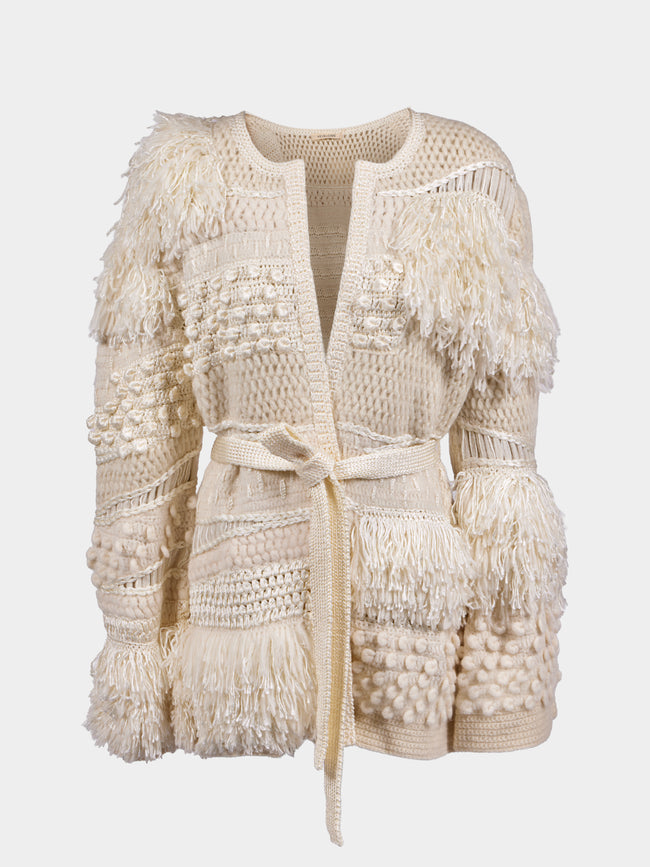 Heirlome - Vida Silk and Cashmere-Blend Cardigan | Size: XS - Cream - ABASK - 