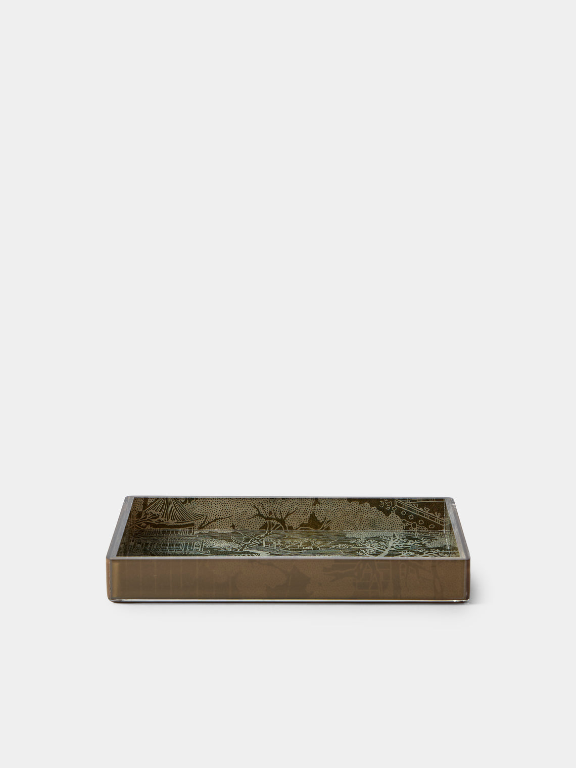 Droulers - Tiny Tale Plexiglass Tray (8in/20.5cm) - Gold - ABASK