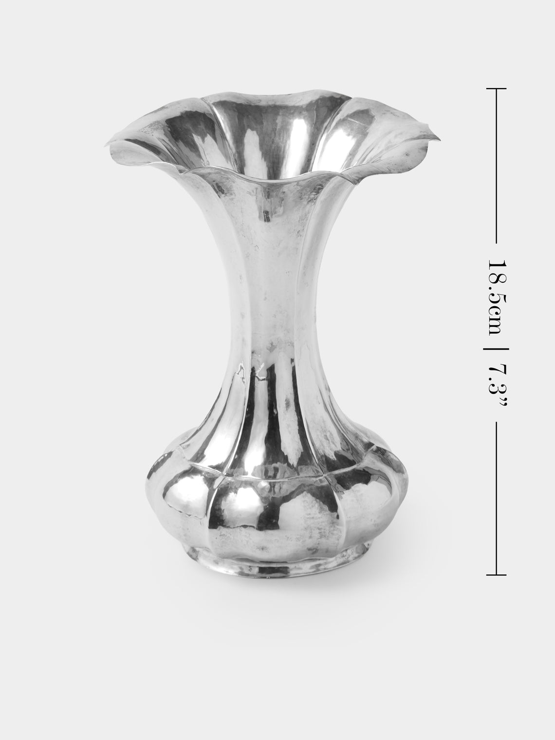 Antique and Vintage - 1950s Silver-Plated Bud Vase (7in/18.5cm) - Silver - ABASK