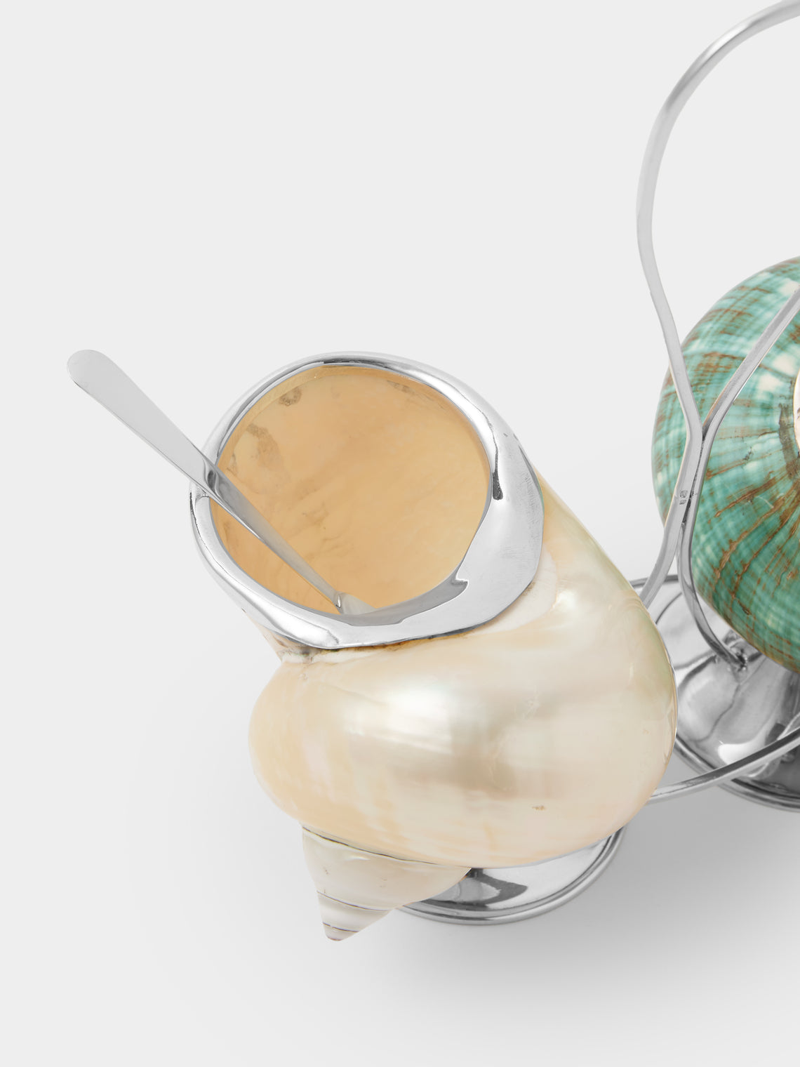 Tavares 1922 - Silver and Shell Salt and Pepper Cellar - Multiple - ABASK