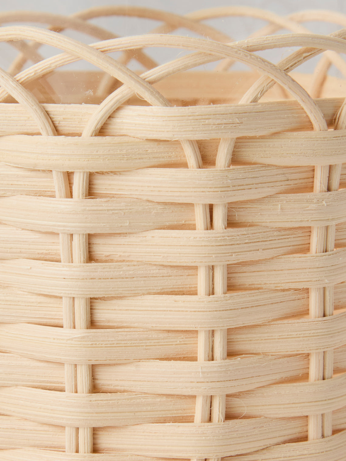 Pigment France - Wideville Rattan Table Candle Holder - Cream - ABASK