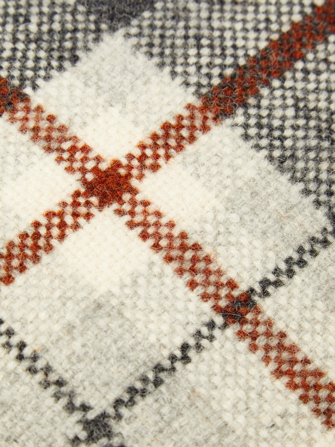 Hollie Ward - Haleen Handwoven Shetland Wool Check Cushion -  - ABASK