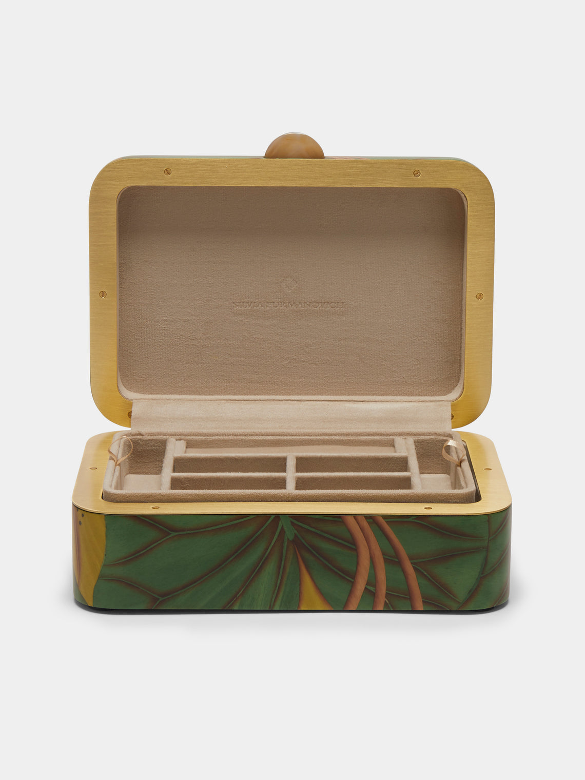 Silvia Furmanovich - Waterlilies Marquetry Wood Box - Green - ABASK