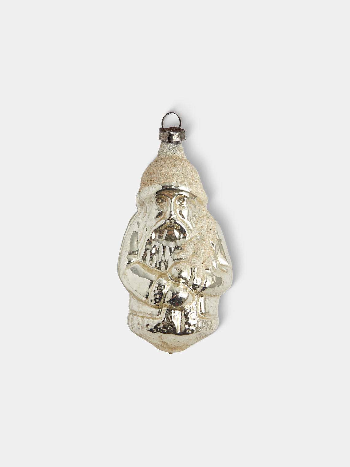 Antique and Vintage - Early-20th-Century Father Christmas Glass Baubles (Set of 6) - Silver - ABASK