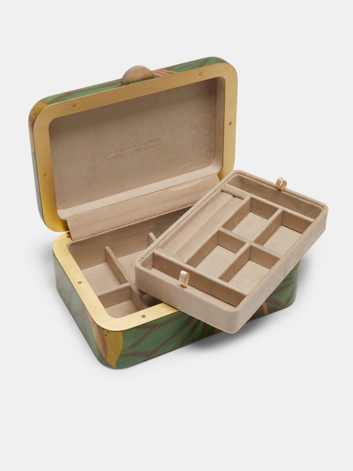 Silvia Furmanovich - Waterlilies Marquetry Wood Box - Green - ABASK