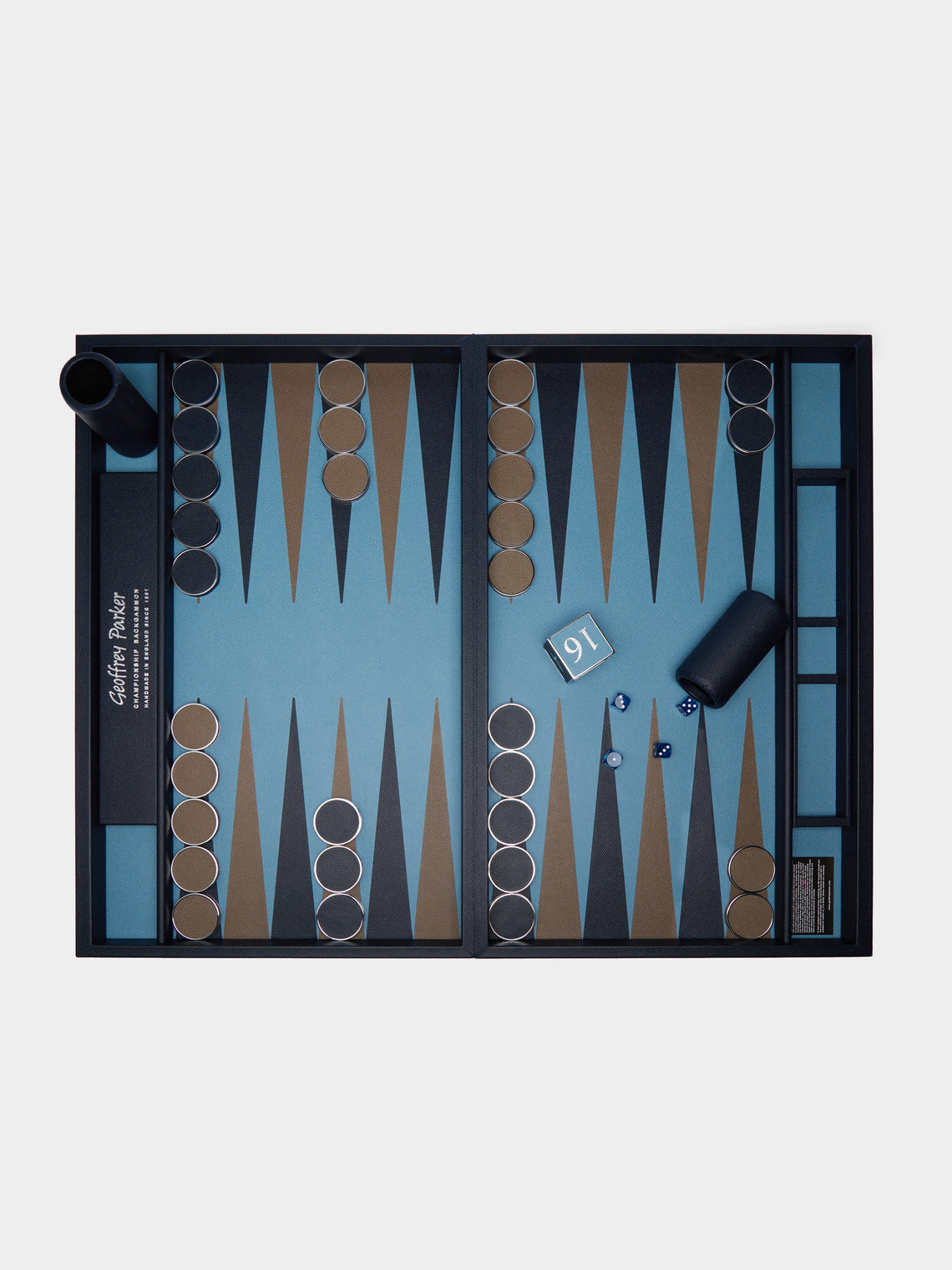 Geoffrey Parker - Tournament Size Backgammon - Blue - ABASK