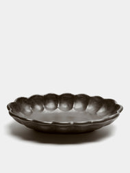 Kaneko Kohyo - Rinka Ceramic Shallow Serving Bowl - Black - ABASK - 