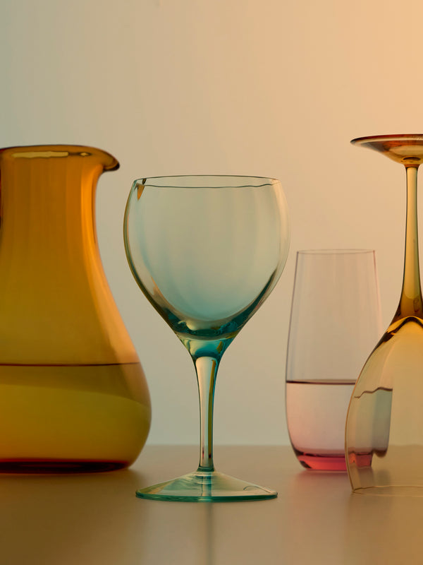 Moser - Optic Hand-Blown Crystal Red Wine Glasses (Set of 2) - Blue - ABASK