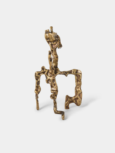 Viya - Harappa Brass Medium Candle Holder - Bronze - ABASK - 