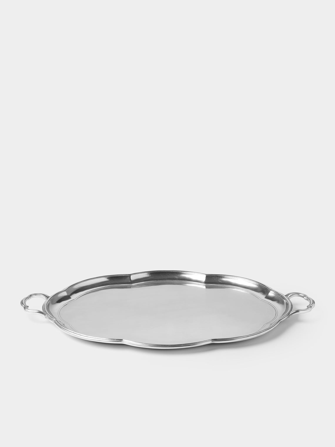 Cosi Tabellini - Britannia Pewter Tray (19.5in/50cm) - Silver - ABASK