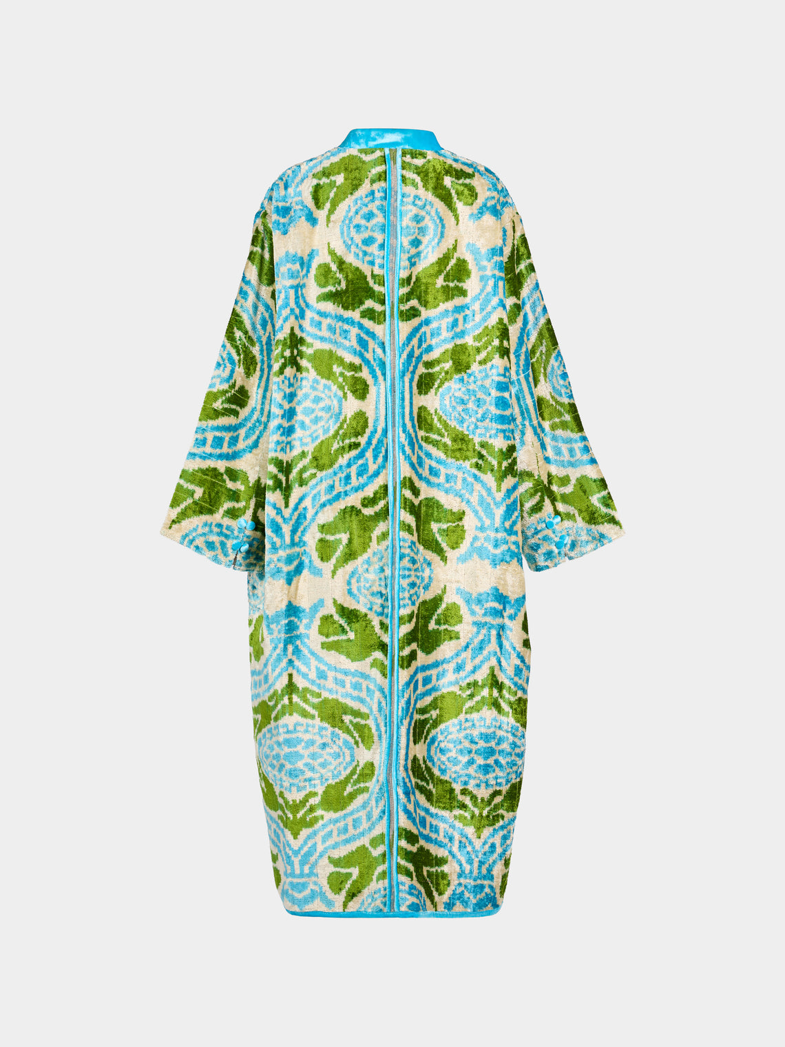 Nazzy Beglari - Hand-Loomed Ikat Velvet Reversible Robe | One Size - Multiple - ABASK