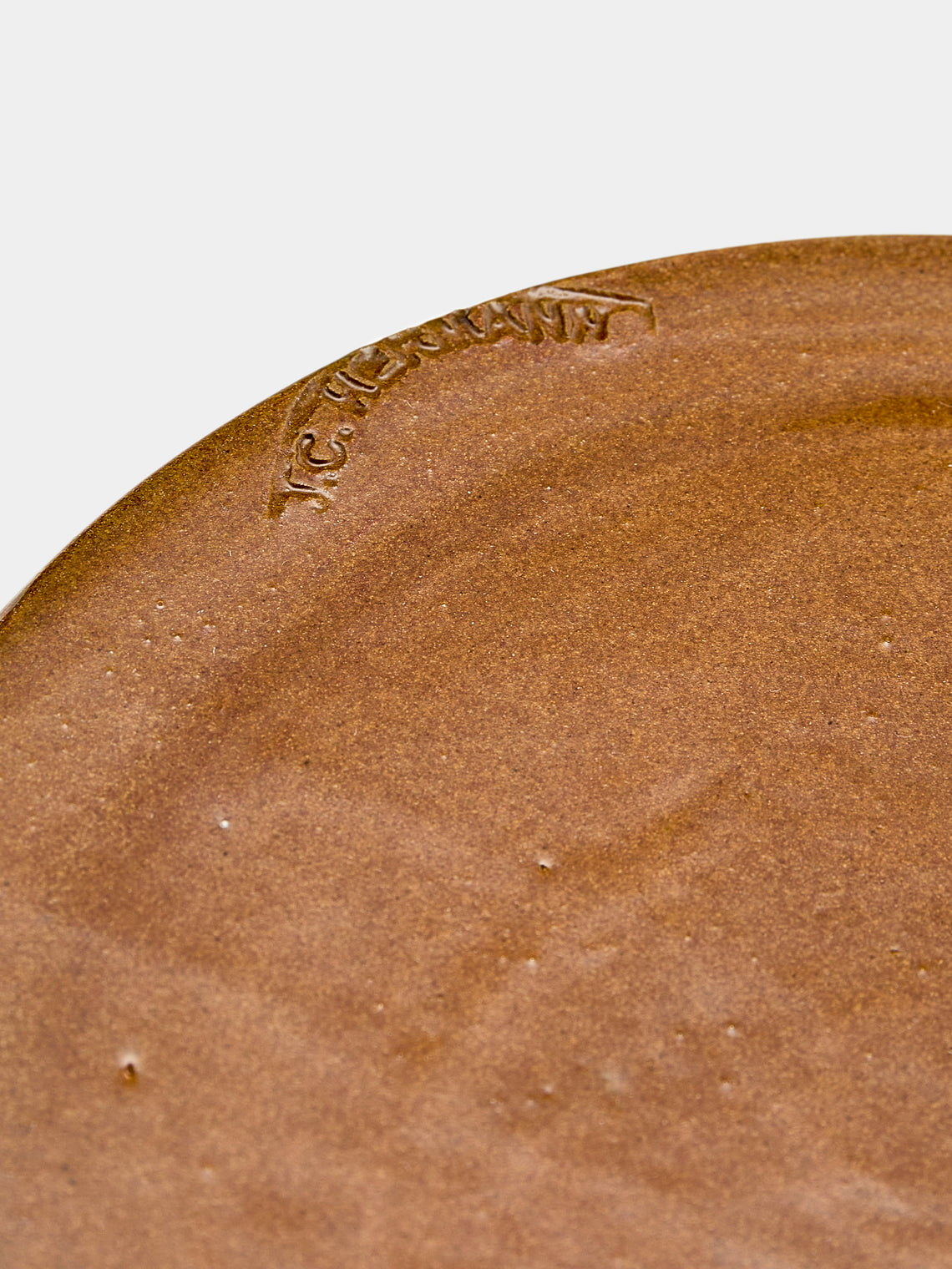 Poterie d’Évires - Flowers Hand-Painted Ceramic Round Pie Dish - Green - ABASK