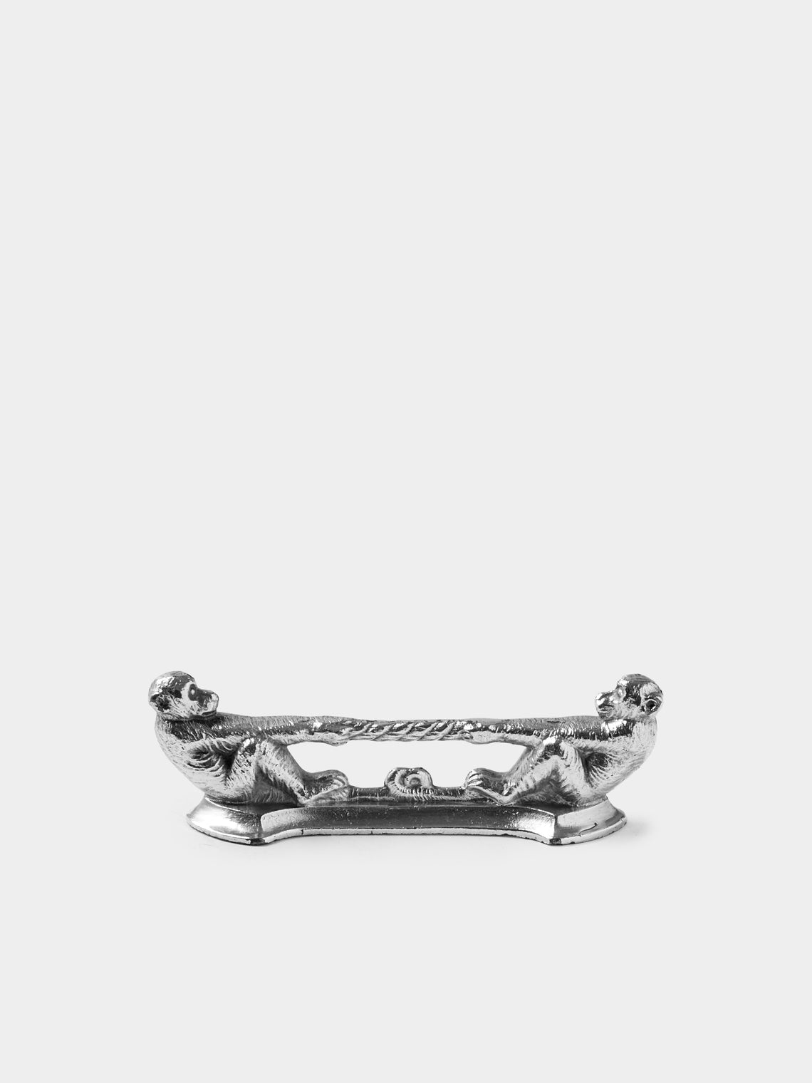 Antique and Vintage - Mid-Century Silver-Plated Animals Knife Rests (Set of 8) - Silver - ABASK