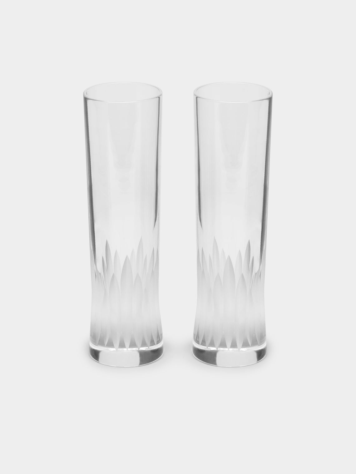 J. Hill's Standard - Martino Gamper Furrow Cut Crystal Champagne Glasses (Set of 2) -  - ABASK 