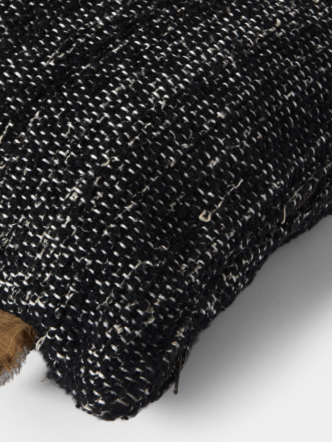 The House of Lyria - Liccio Hand-Dyed Wool Cushion (27.5in/70cm) - Black - ABASK