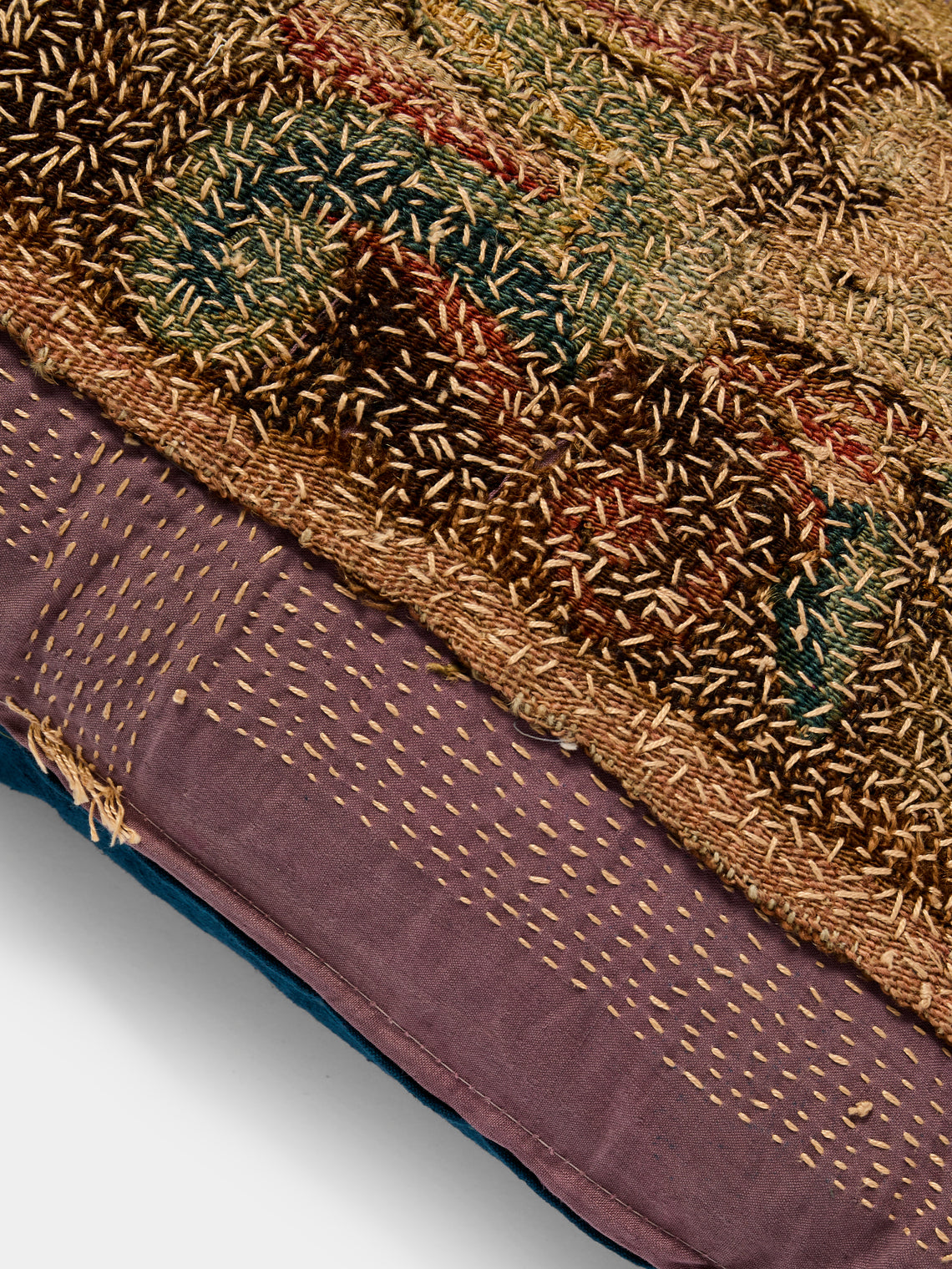 By Walid - 17th-Century French Tapestry and Linen Pillow (26in/66cm) - Multiple - ABASK