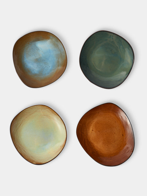 Hana Karim Studio - Hand-Built Stoneware Dinner Plates — 11in/28cm (Set of 4) - Multiple - ABASK - 