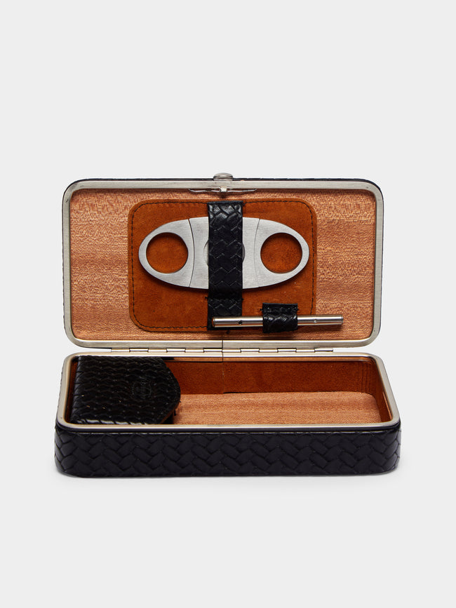F. Hammann - Leather Cigar Case (3 Cigars) -  - ABASK - 
