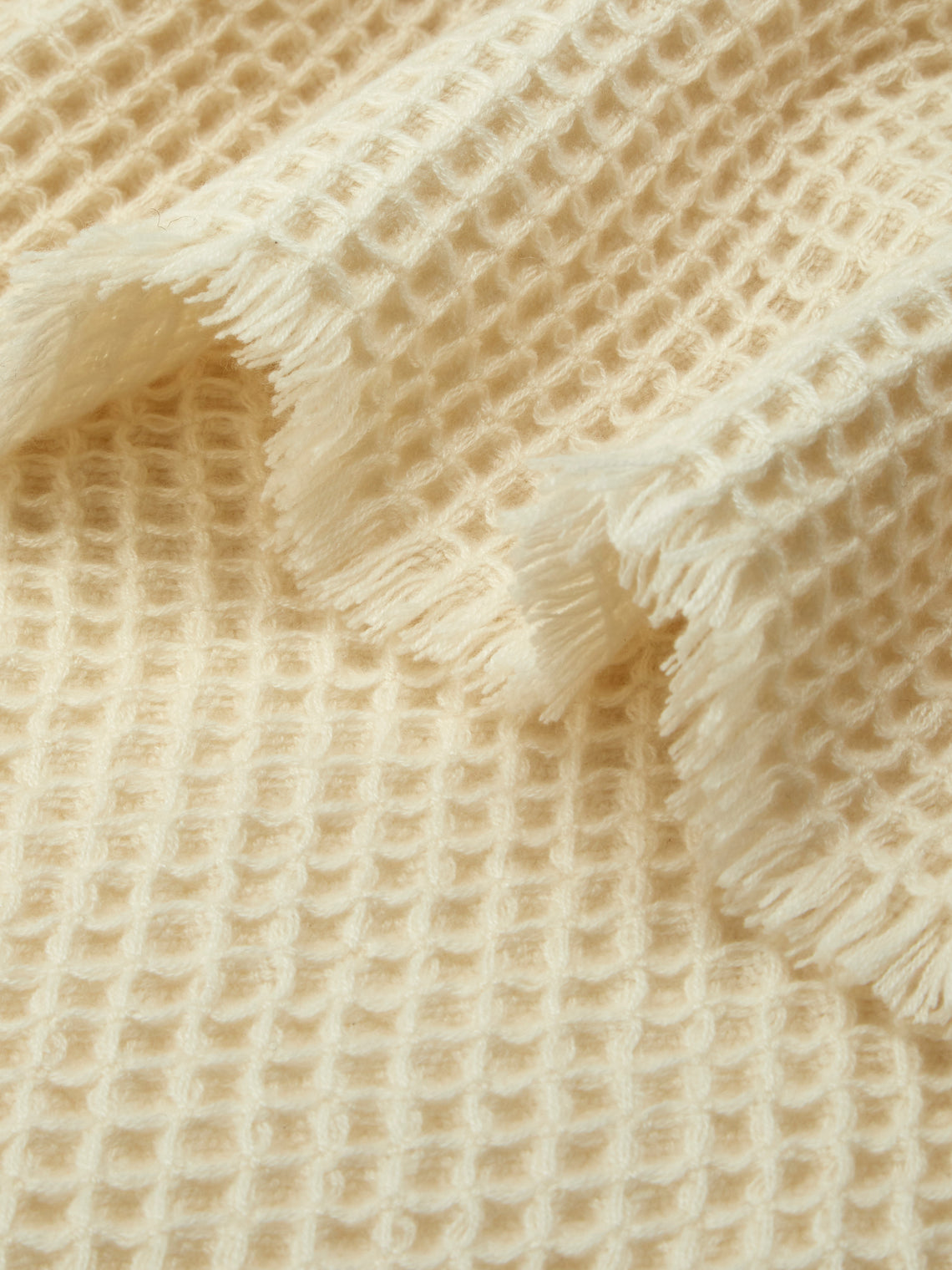 Alonpi - Sasha Cashmere Throw (75in/1.9m) - Cream - ABASK