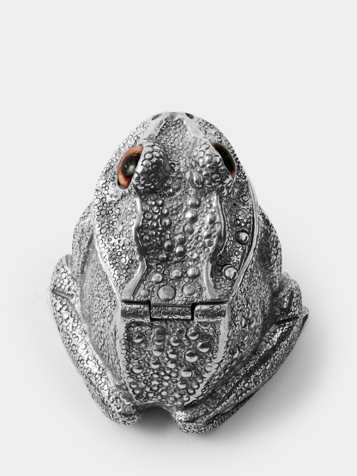 Au Bain Marie - Frog Pewter Mustard Jar - Silver - ABASK