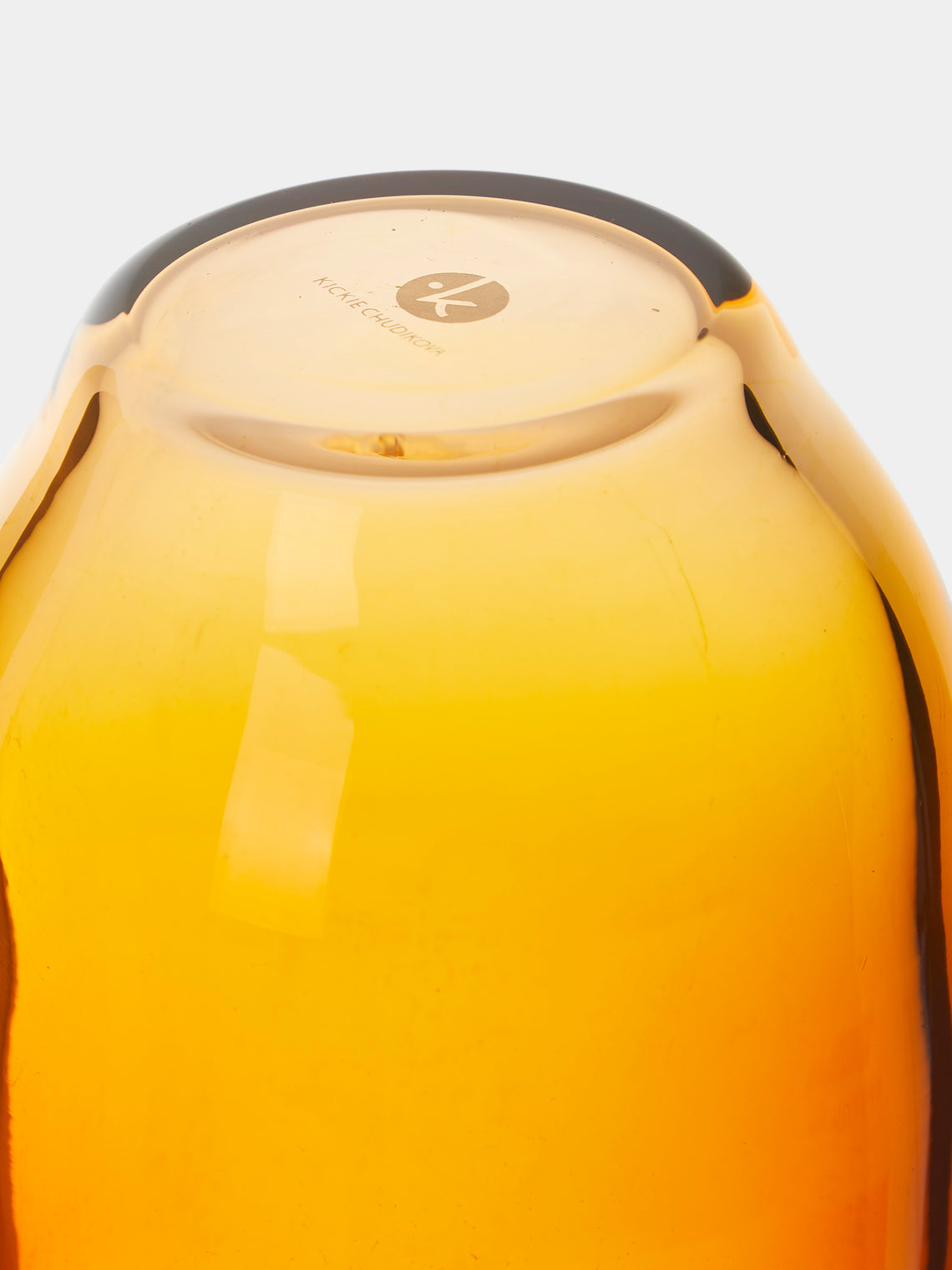 Kickie Chudikova - Danube Hand-Blown Murano Glass Carafe & Glass - Yellow - ABASK