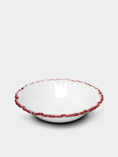 Atelier Soleil - Combed Edge Hand-Painted Ceramic Bowl -  - ABASK - 