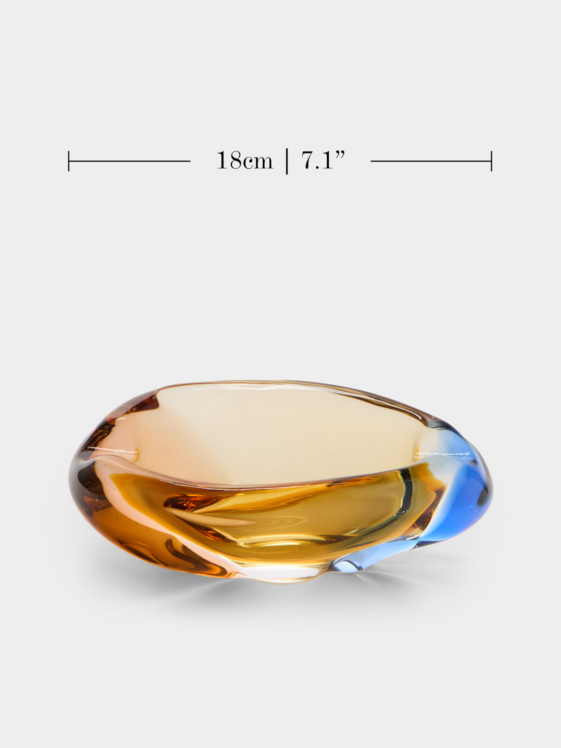 Antique and Vintage - 1970s Murano Glass Ashtray - Orange - ABASK