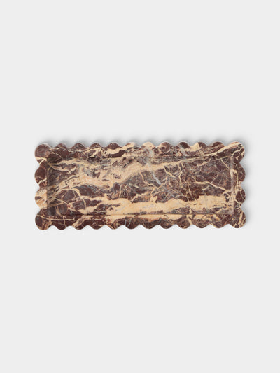 Anastasio Home - 512 Marble Tray (12in/30.5cm) - Brown - ABASK - 