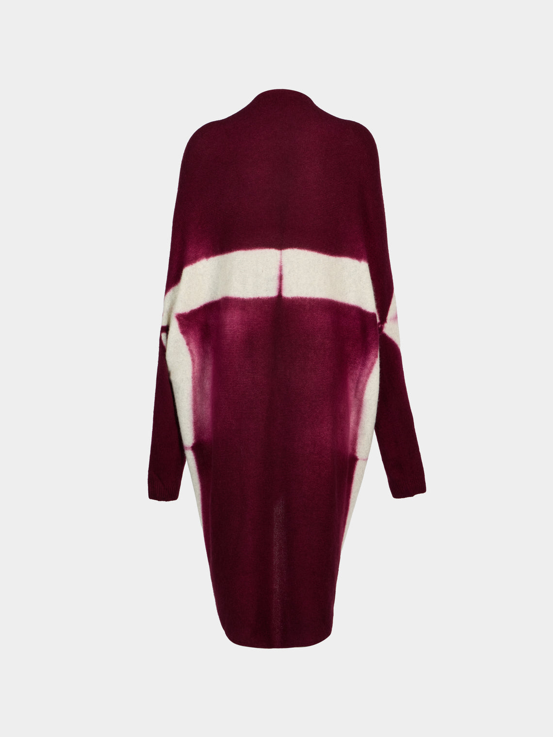 Suzusan - Shibori Cashmere Upside-Down Cape | One Size - Purple - ABASK