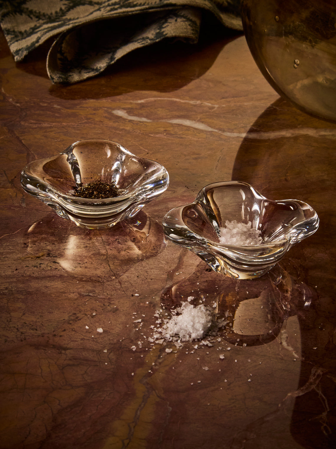 Antique and Vintage - 1990s Baccarat Crystal Salt and Pepper Dishes (Set of 2) - Clear - ABASK