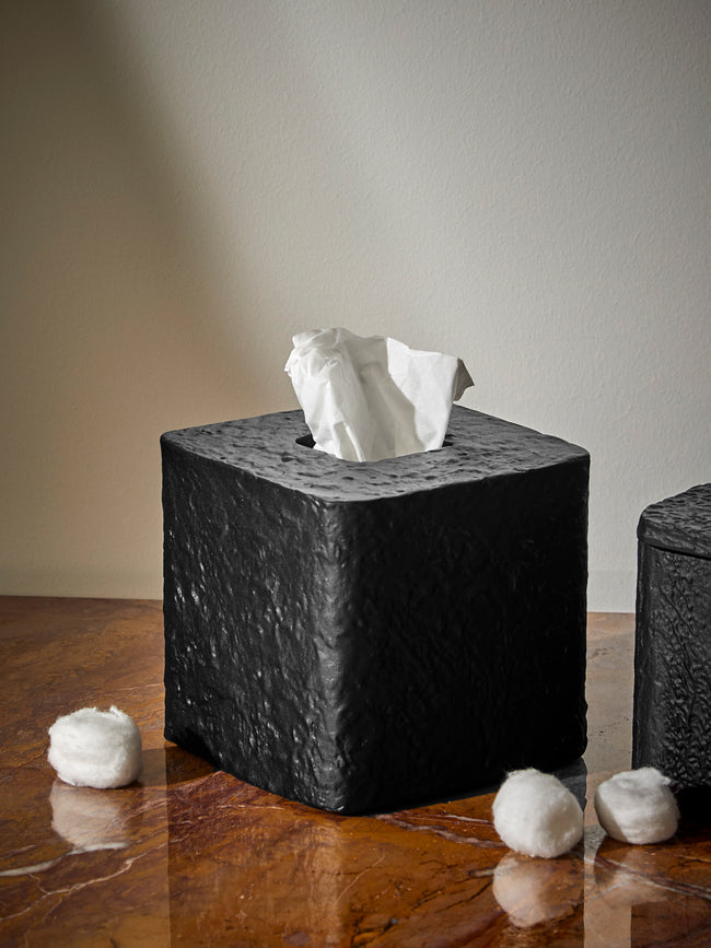 Giobagnara - Riace Imperfect Bronze Tissue Box - Black - ABASK