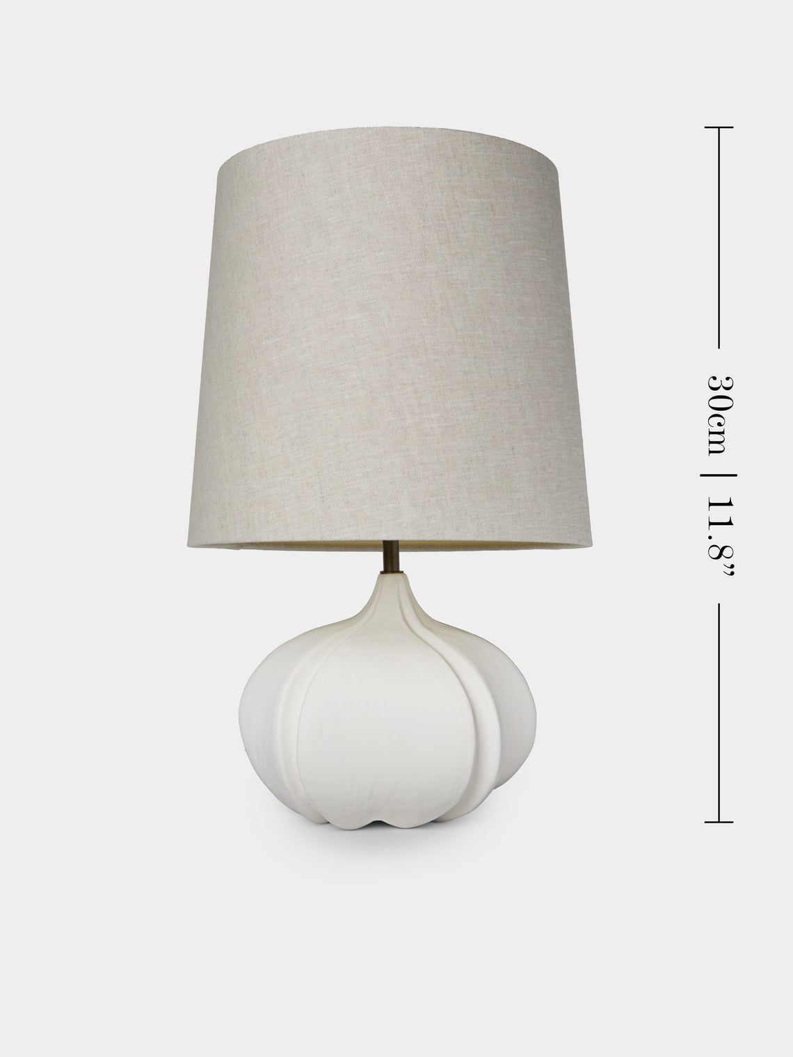 Legato Studio - Dido Hand-Cast Stoneware Table Lamp - Ivory - ABASK