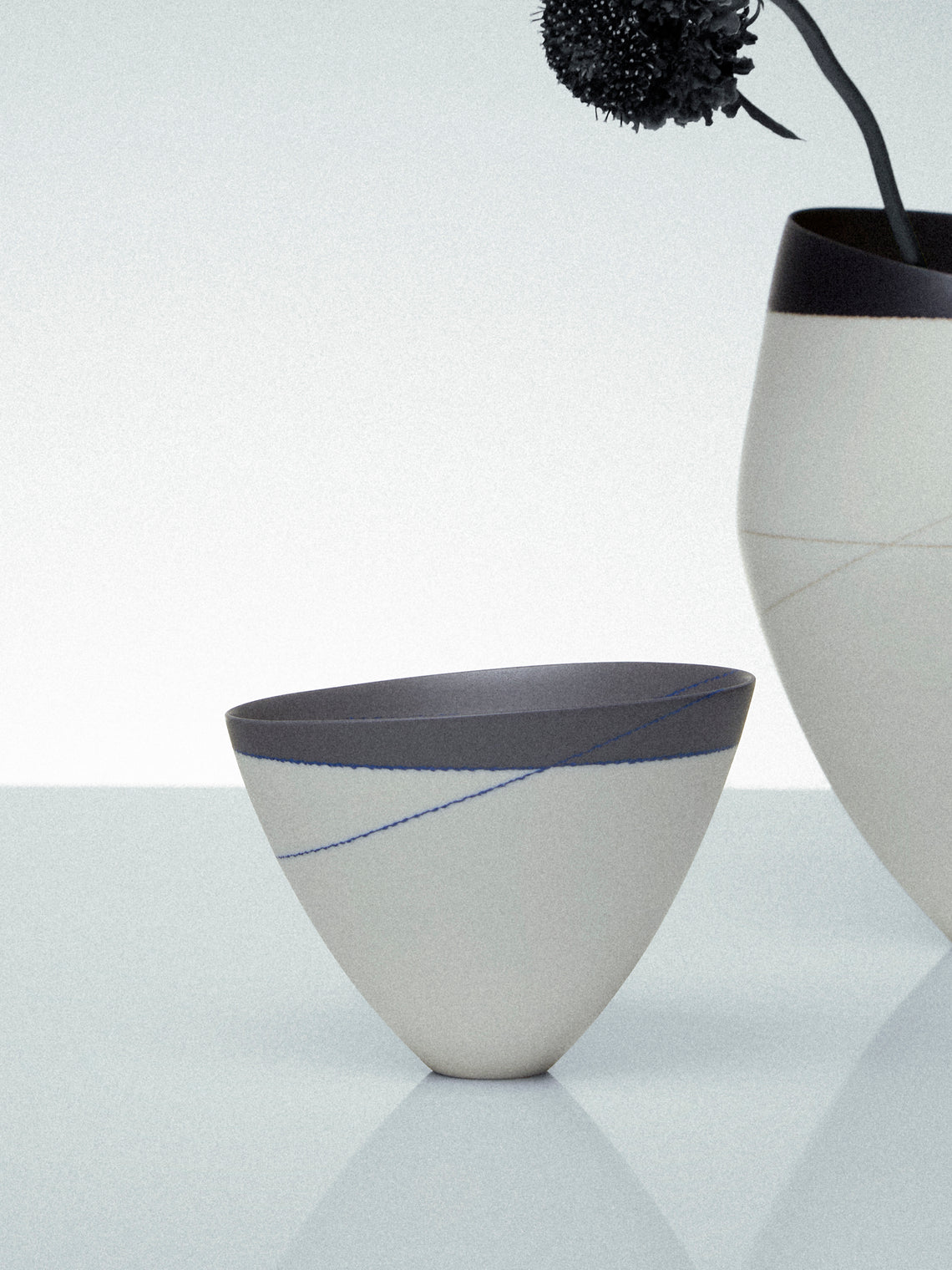 Paul James Ceramics - Fractured Reality Hand-Thrown Ceramic Bowl - White - ABASK